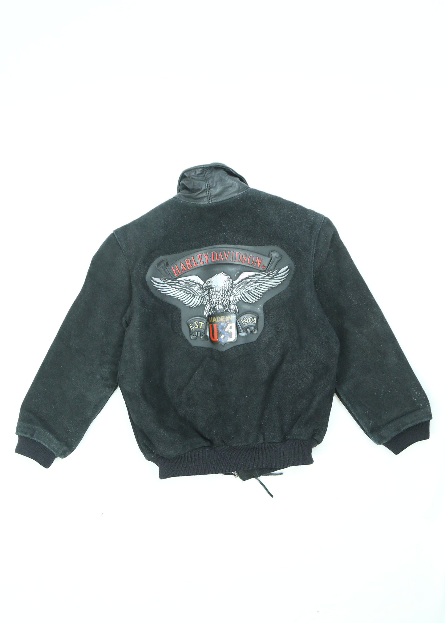 Kids Black Harley-Davidson Faux Leather Jacket Size 3T