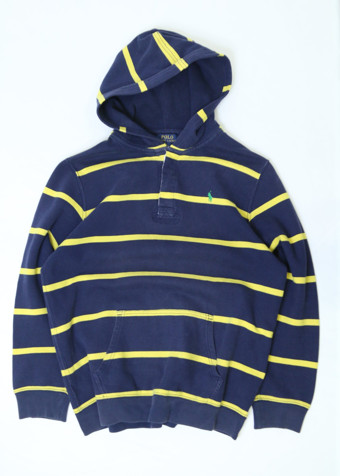 Men's Polo Ralph Lauren Striped Rugby Hoodie Size XL