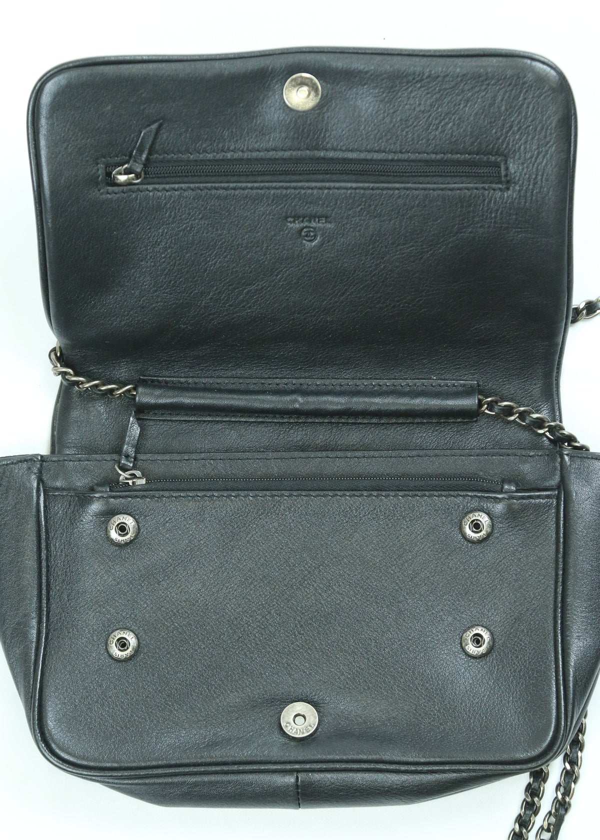 Women's Vintage Chanel Classic Black Quilted Calfskin Clutch