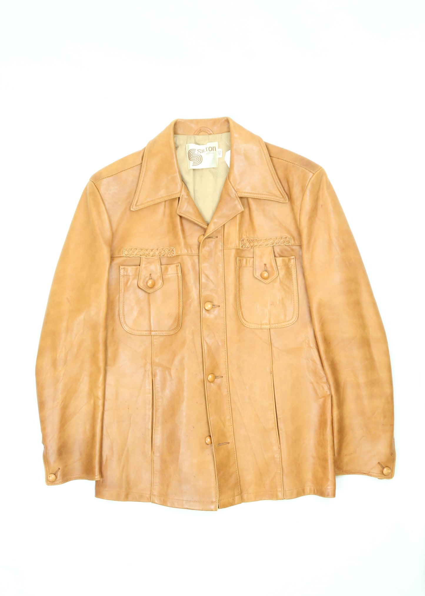 Women's Sliton Tan Leather Jacket Size Medium