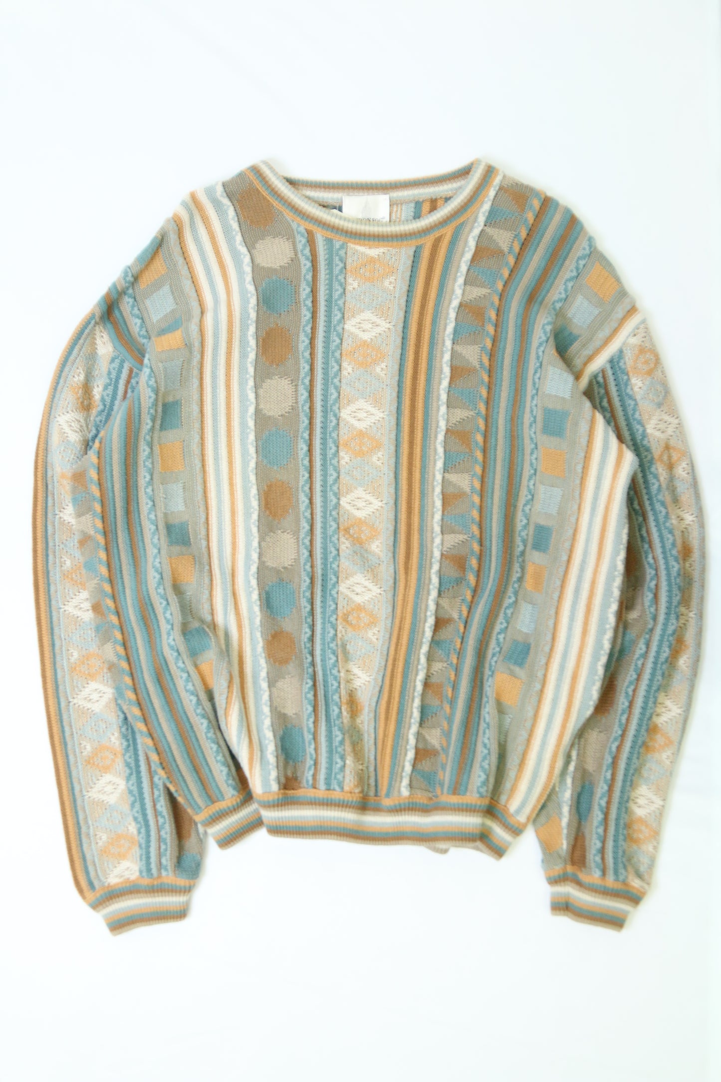 Men's Vintage London Fog Cable Knit Sweater Size XL