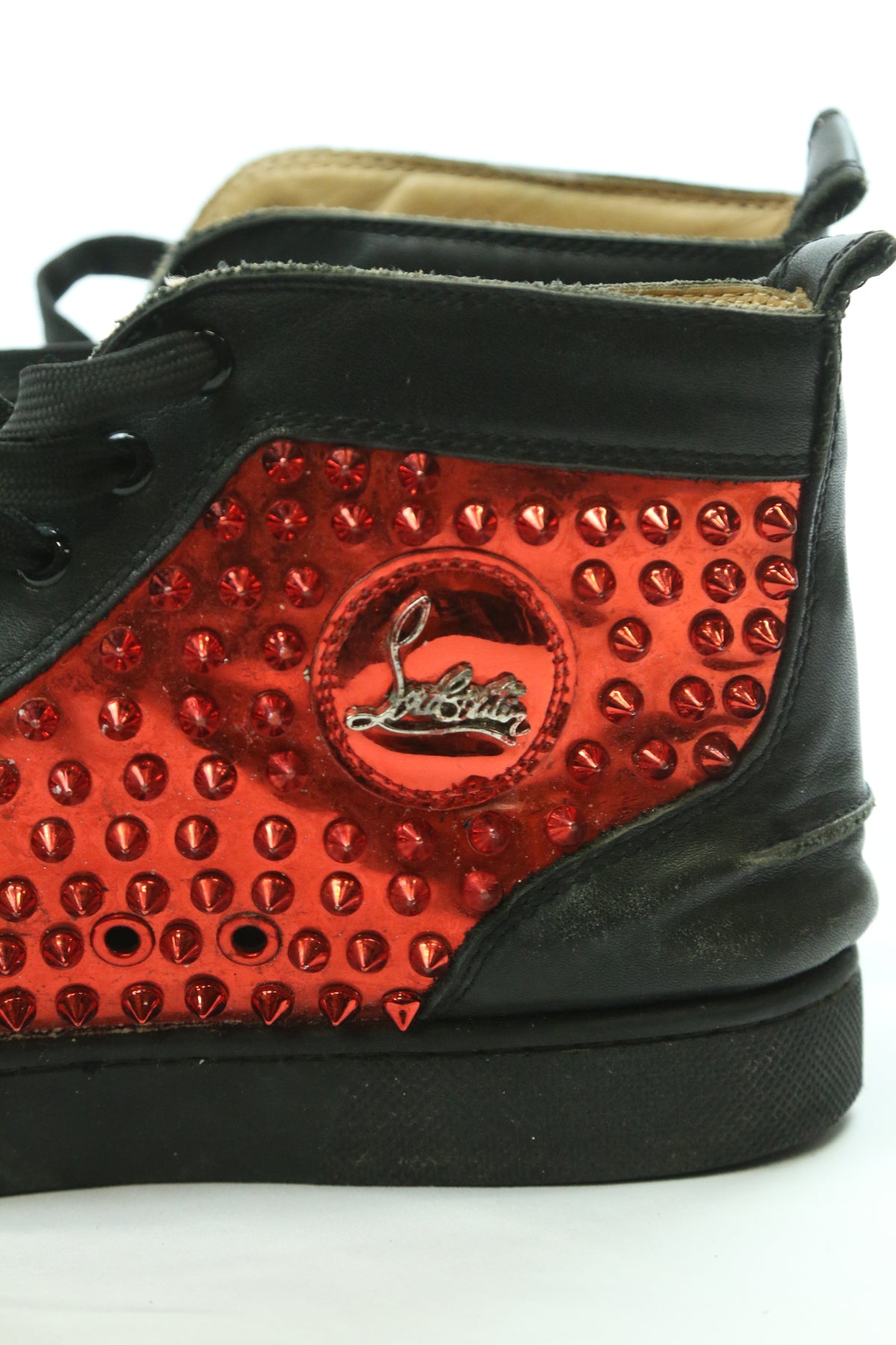 Men's Christian Louboutin Louis Spikes High-Top Sneaker Size 8