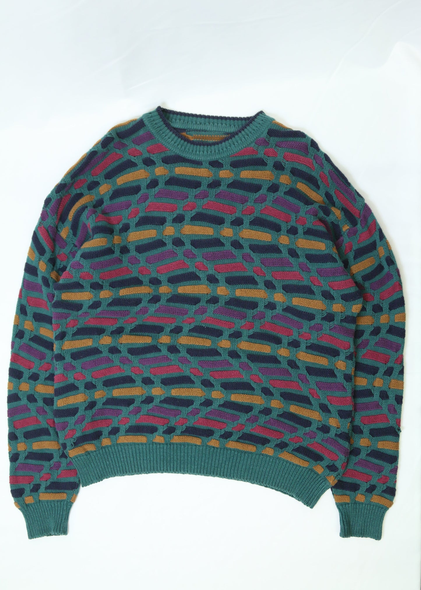 Men's Multicolour Knitted Sweater Size XL