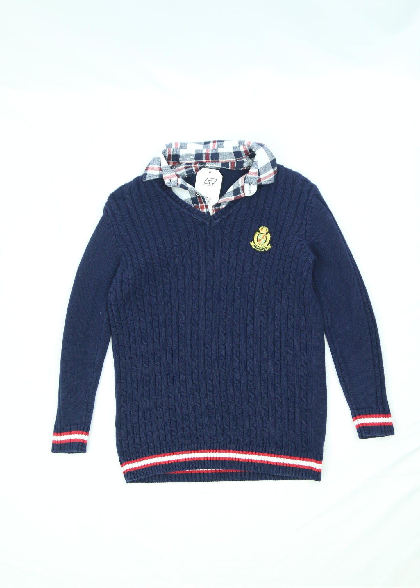 Women's Layered Collared Sweater Size Medium