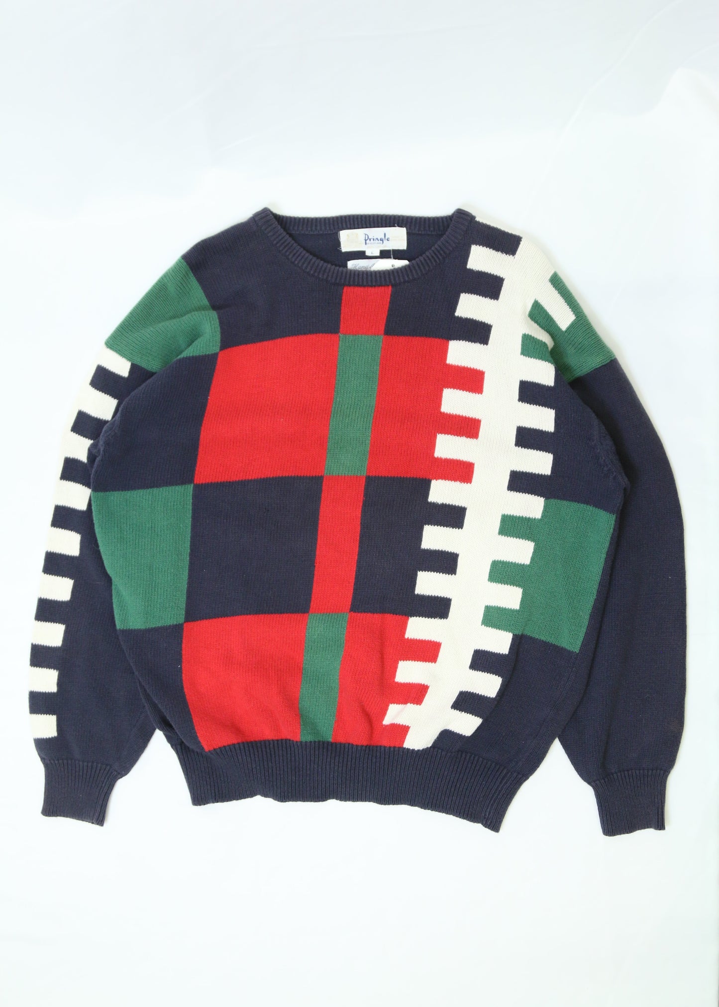 Men's Pringle of Scotland Multicolor Knit Sweater Size Large