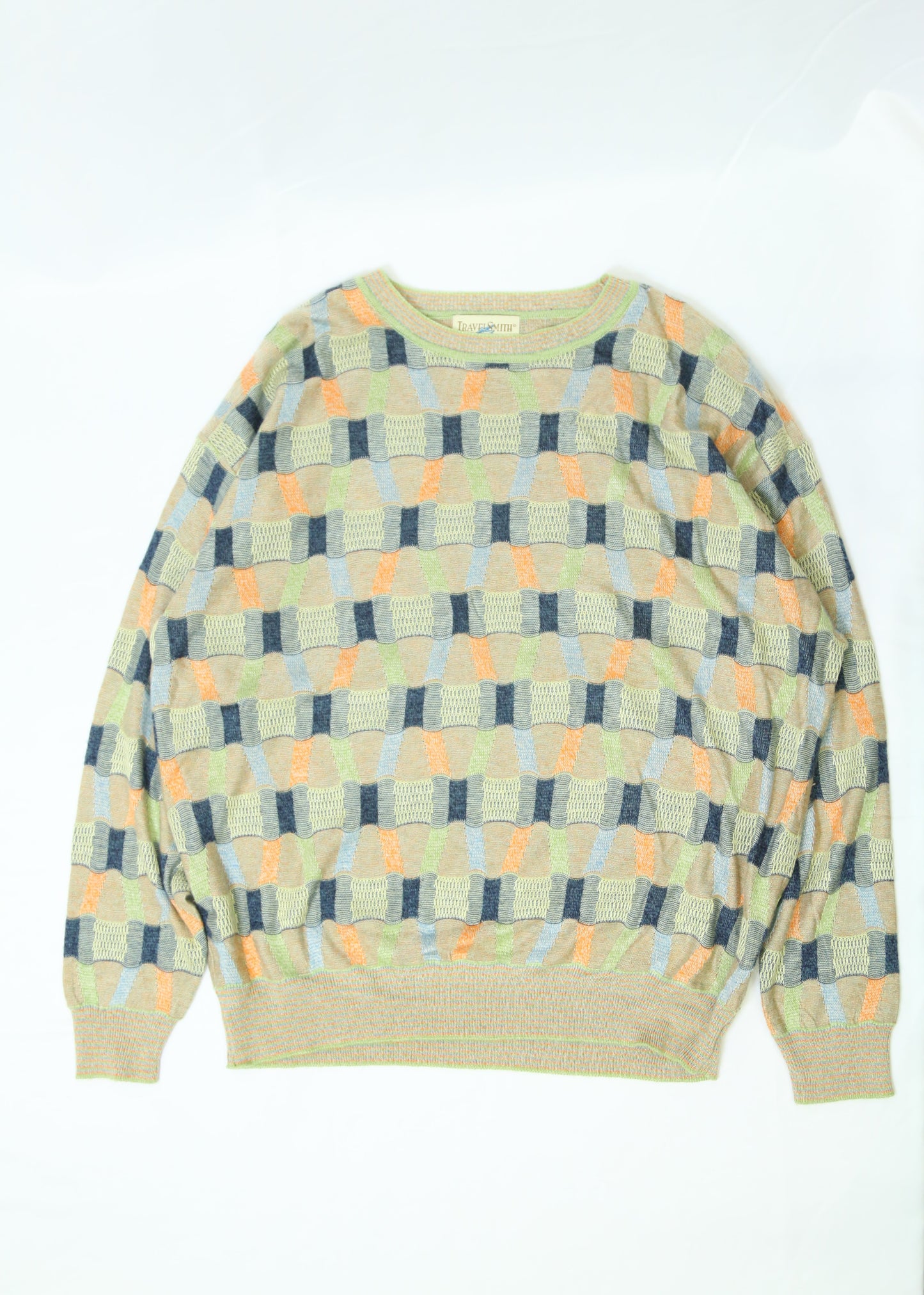Men's Vintage 1990s Travel Smith Pullover Sweater Size XL