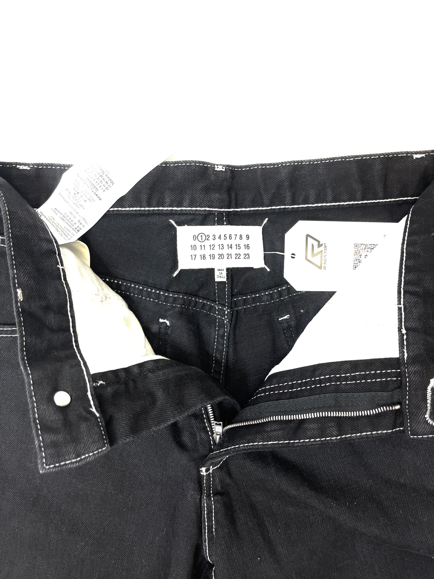 Women's Maison Margiela Black Cut-off Skinny Jeans Size 26"