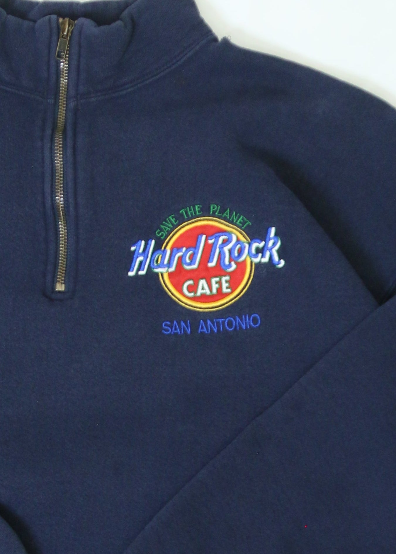 Men's San Antonio Hard Rock Cafe Quarter Zip Size Large