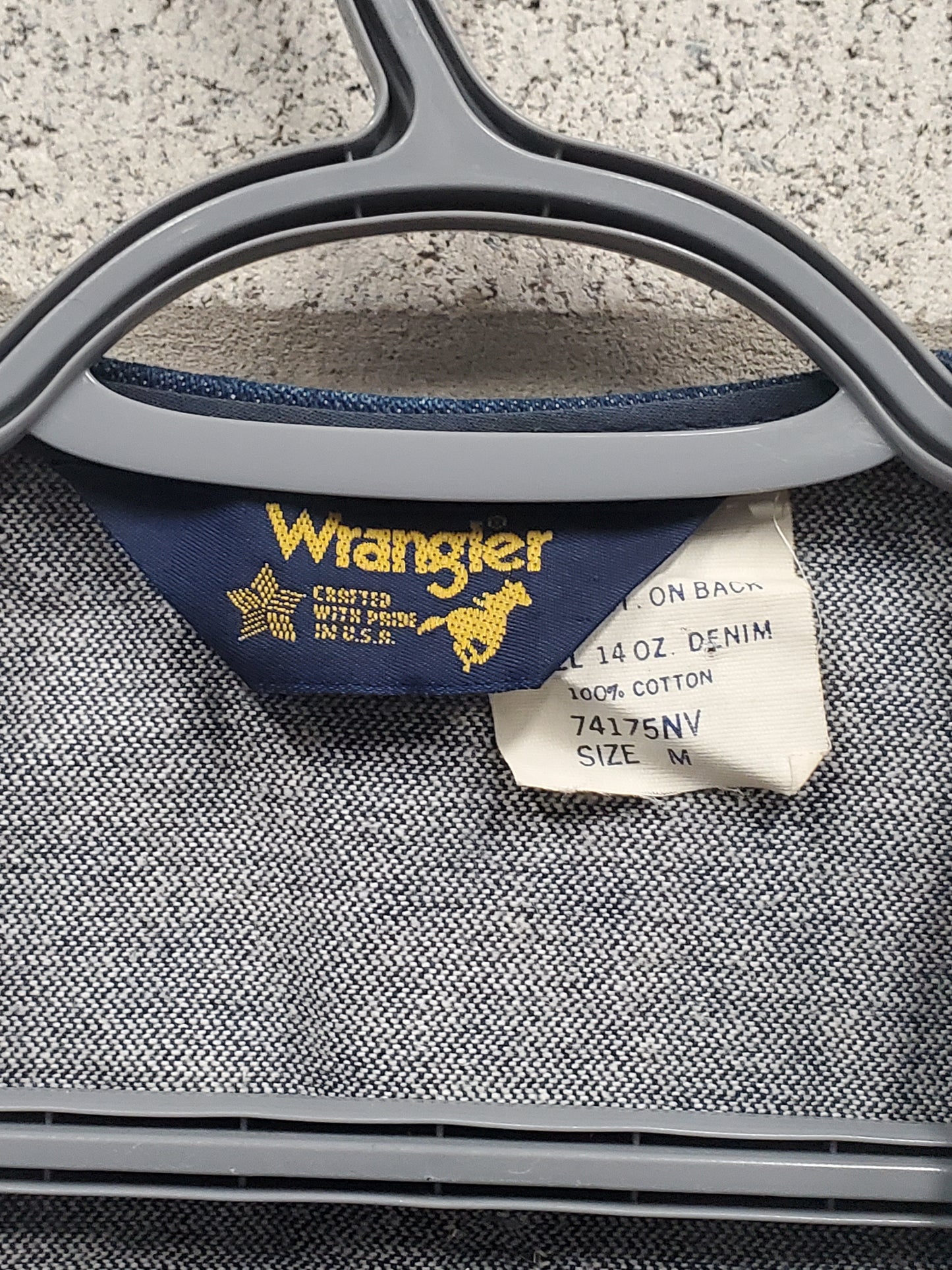 Womens Vintage Wrangler Denim Vest Size Medium
