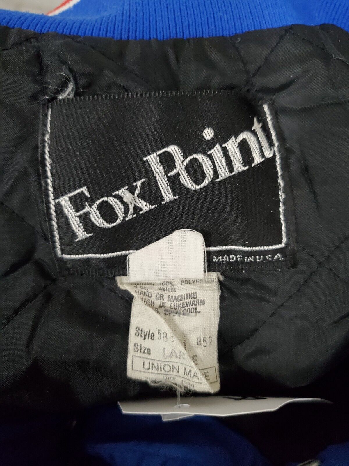 Mens USA Bomber Jacket Blue Size Large
