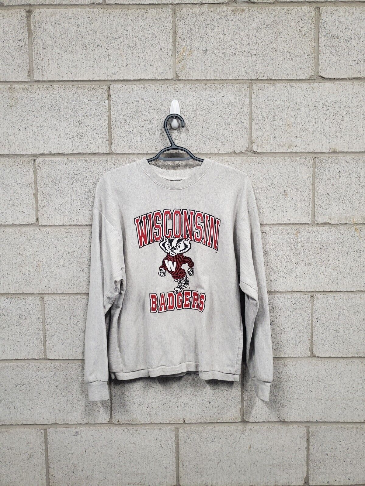 Mens Wisconsin Badgers Crewneck Fits S/M