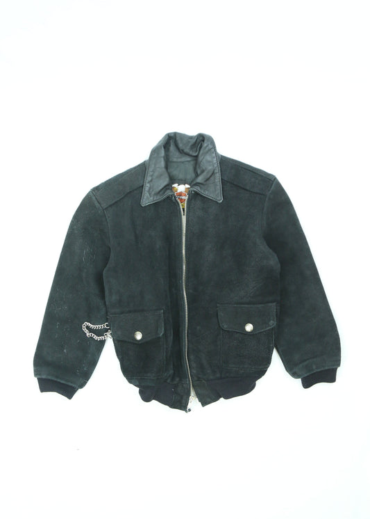 Kids Black Harley-Davidson Faux Leather Jacket Size 3T