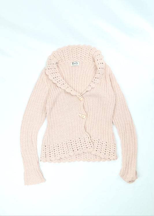 Women's Dolce & Gabbana Ribbed Knit Cardigan Size Small