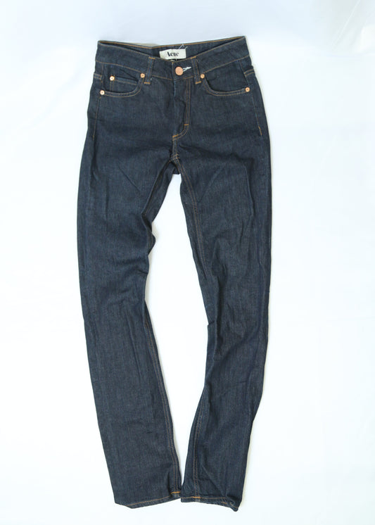 Women's Acne Studios Skin 5 Raw Rinse Jeans Size 25"