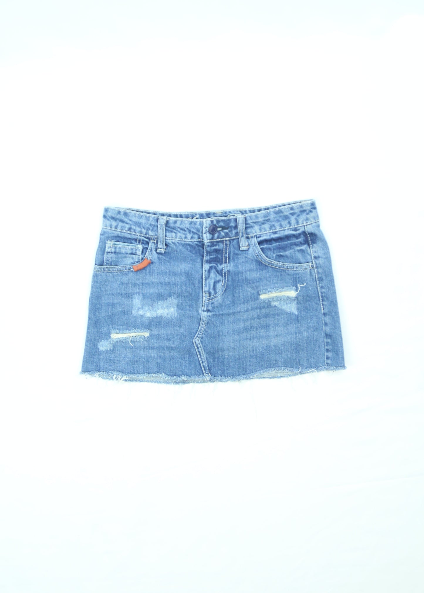 Womens American Eagle Outfitters distressed denim mini skirt