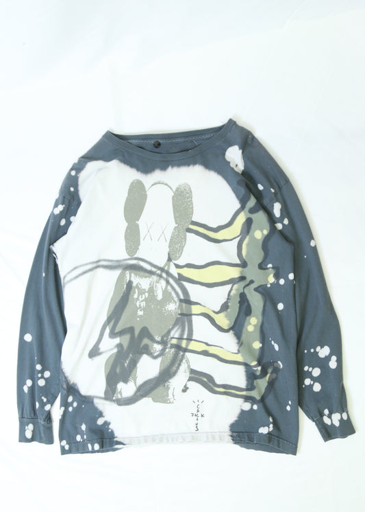 Men's Cactus Jack x Kaws Fragment Long Sleeve Shirt Size XL