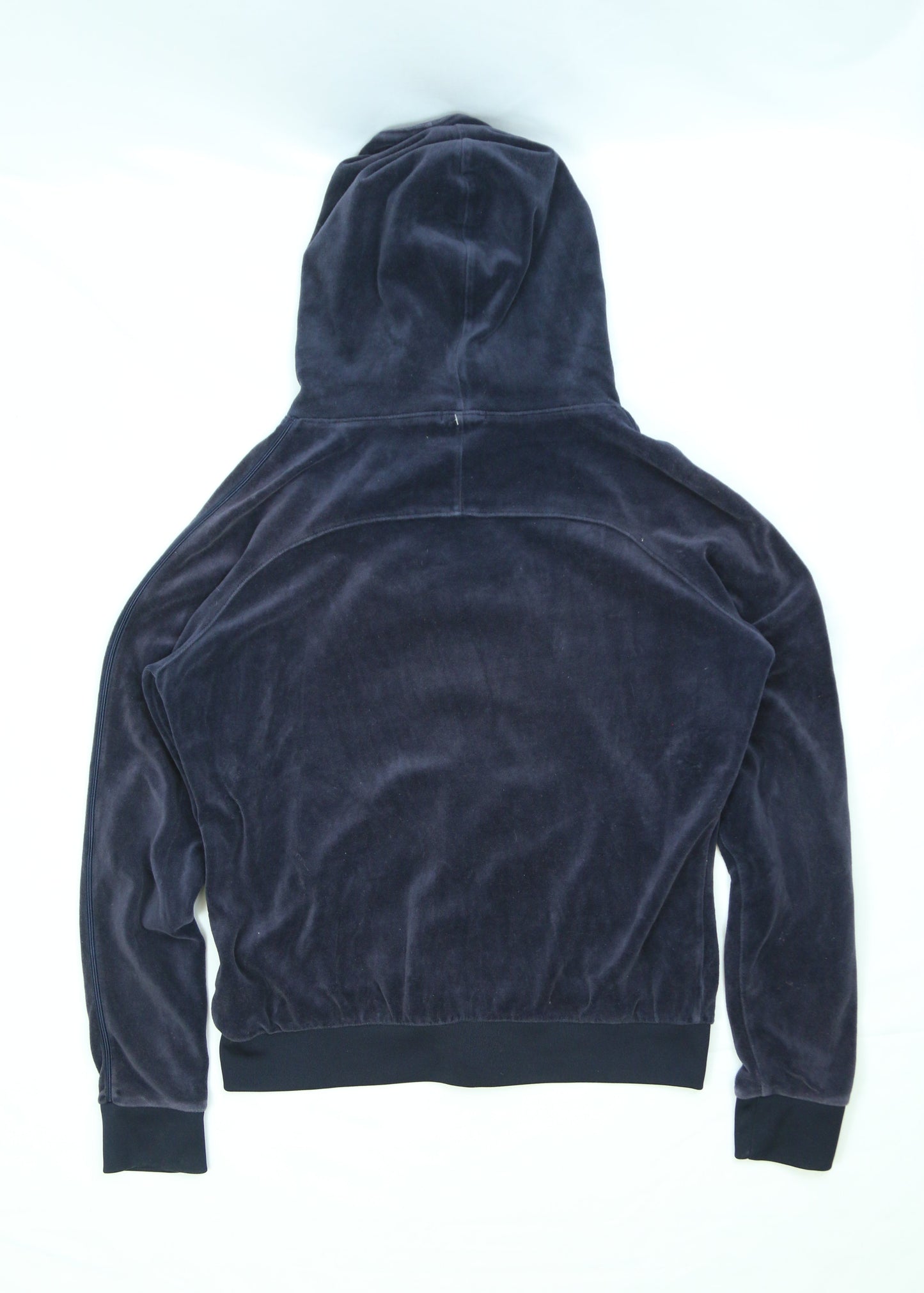 Women's Juicy Couture Y2K Navy Blue Velvet Hoodie Size Large