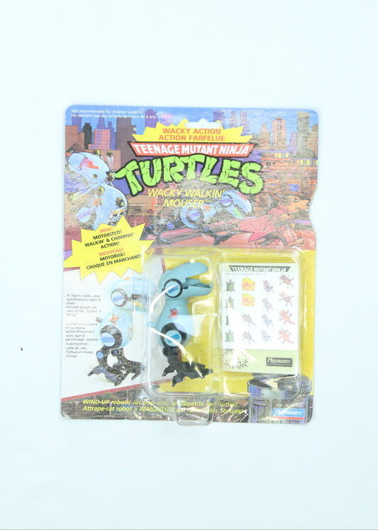 Vintage 1989 TMNT Wacky Action Mouser Action Figure.