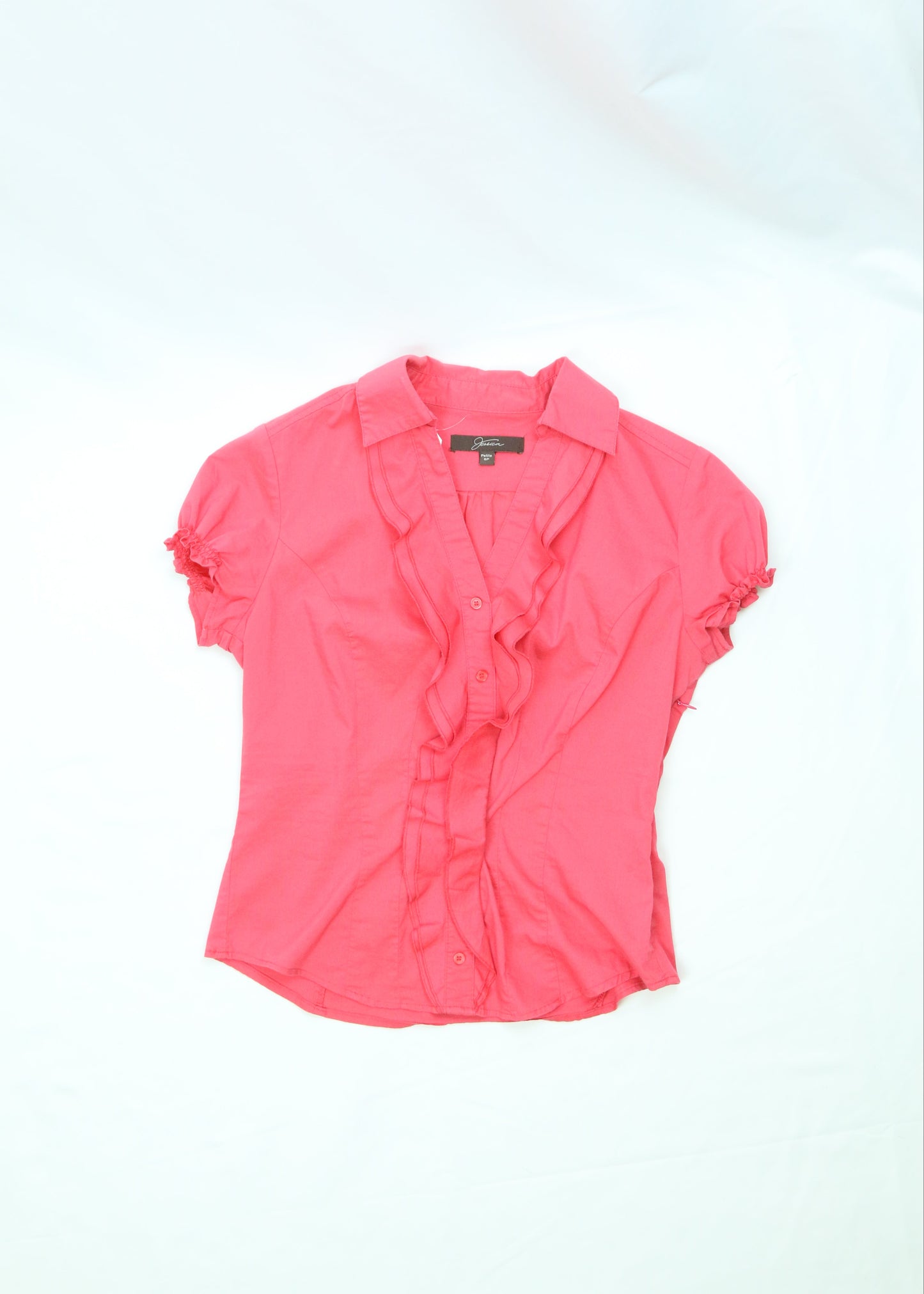Women's Y2K Pink Button Down Top Size Small