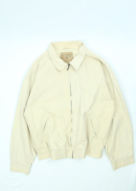 Men's Vintage Arizona Jean Company Cream Harrington Jacket Size XL