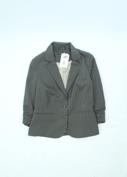Women's grey pinstripe blend blazer Size S