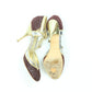 Women's Miu Miu Burgundy Glitter & Gold Heels Size 5.5