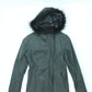 Women's Danier Black Fur-Lined Leather Jacket Size 3XS