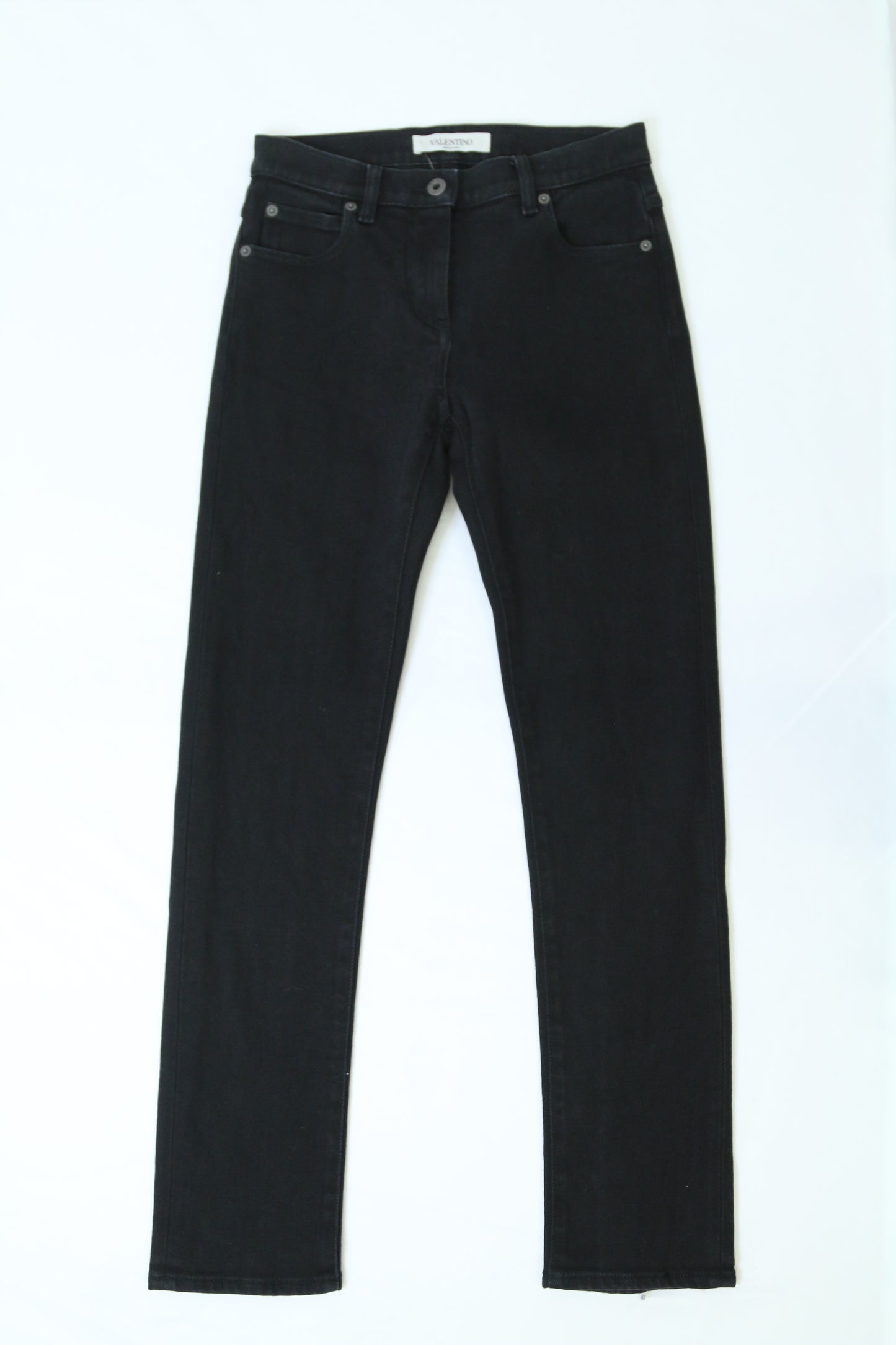 Women's Black Valentino Slim Denim Pants Size 25"