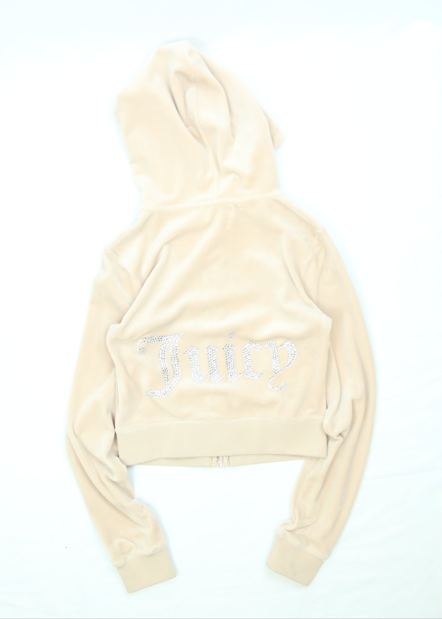 Womens Juicy Couture OG Bling Velour Hoodie Size Small