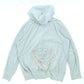 Women's Light Gray Kappa Full-Zip Hooded Sweatshirt Size XL