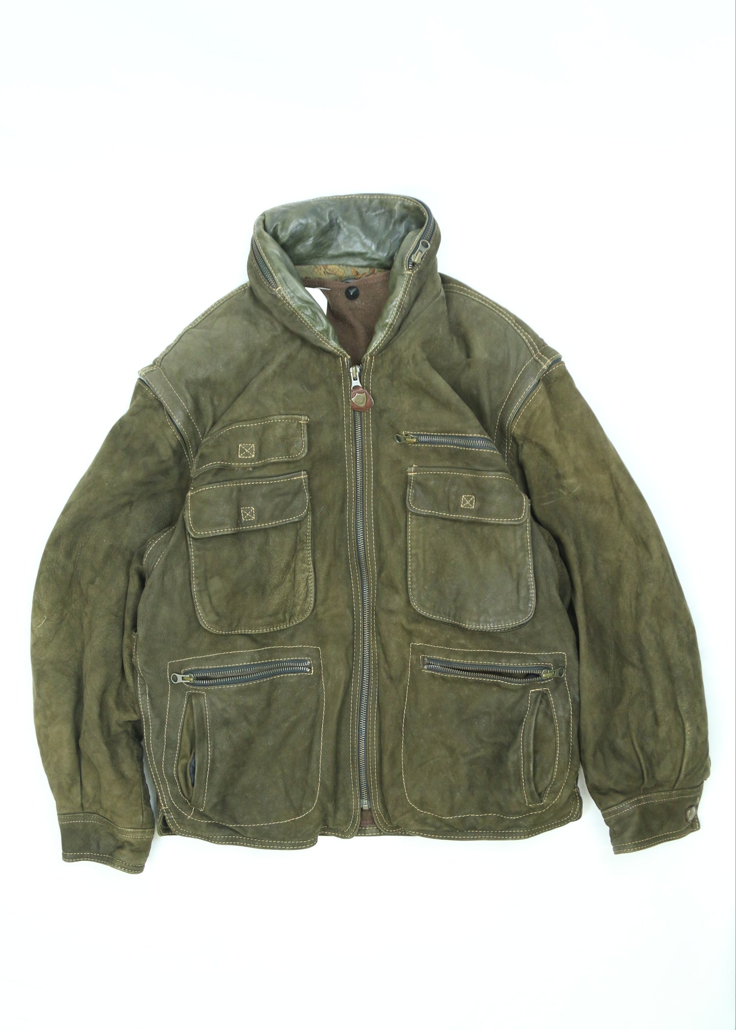 Men's Vintage High Tradition Suede Leather Jacket Size Medium