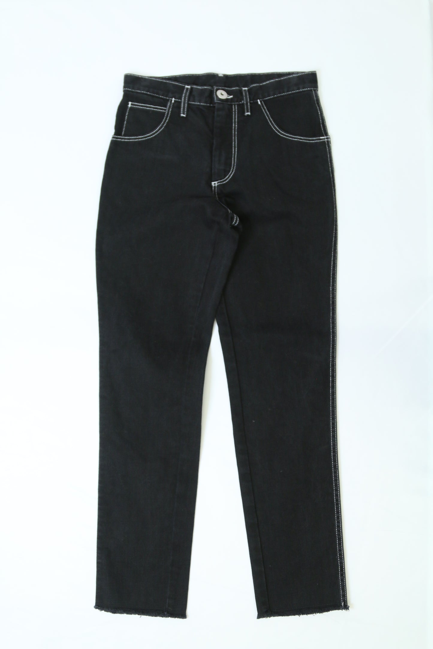 Women's Maison Margiela Black Cut-off Skinny Jeans Size 26"