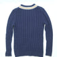 Women's Navy Hudson's Bay cable Knit Sweater Size Medium