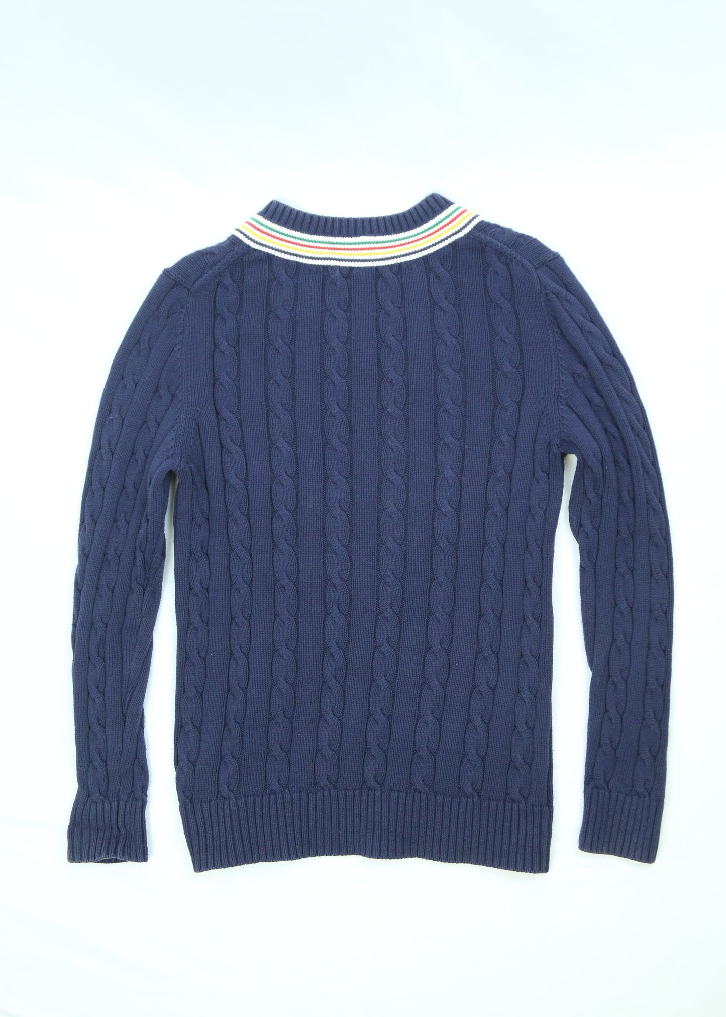 Women's Navy Hudson's Bay cable Knit Sweater Size Medium