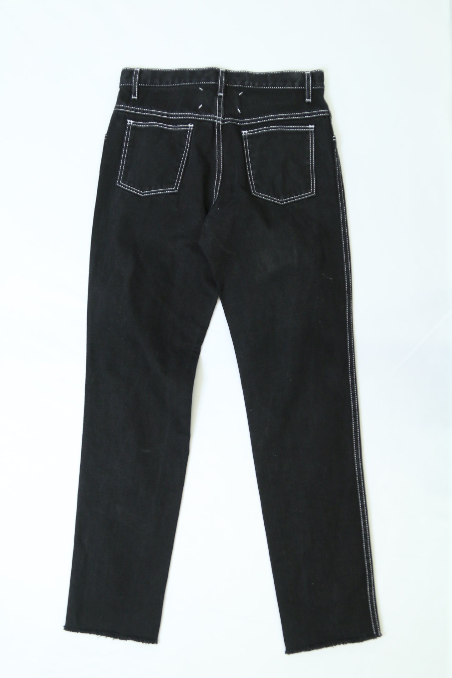 Women's Maison Margiela Black Cut-off Skinny Jeans Size 26"