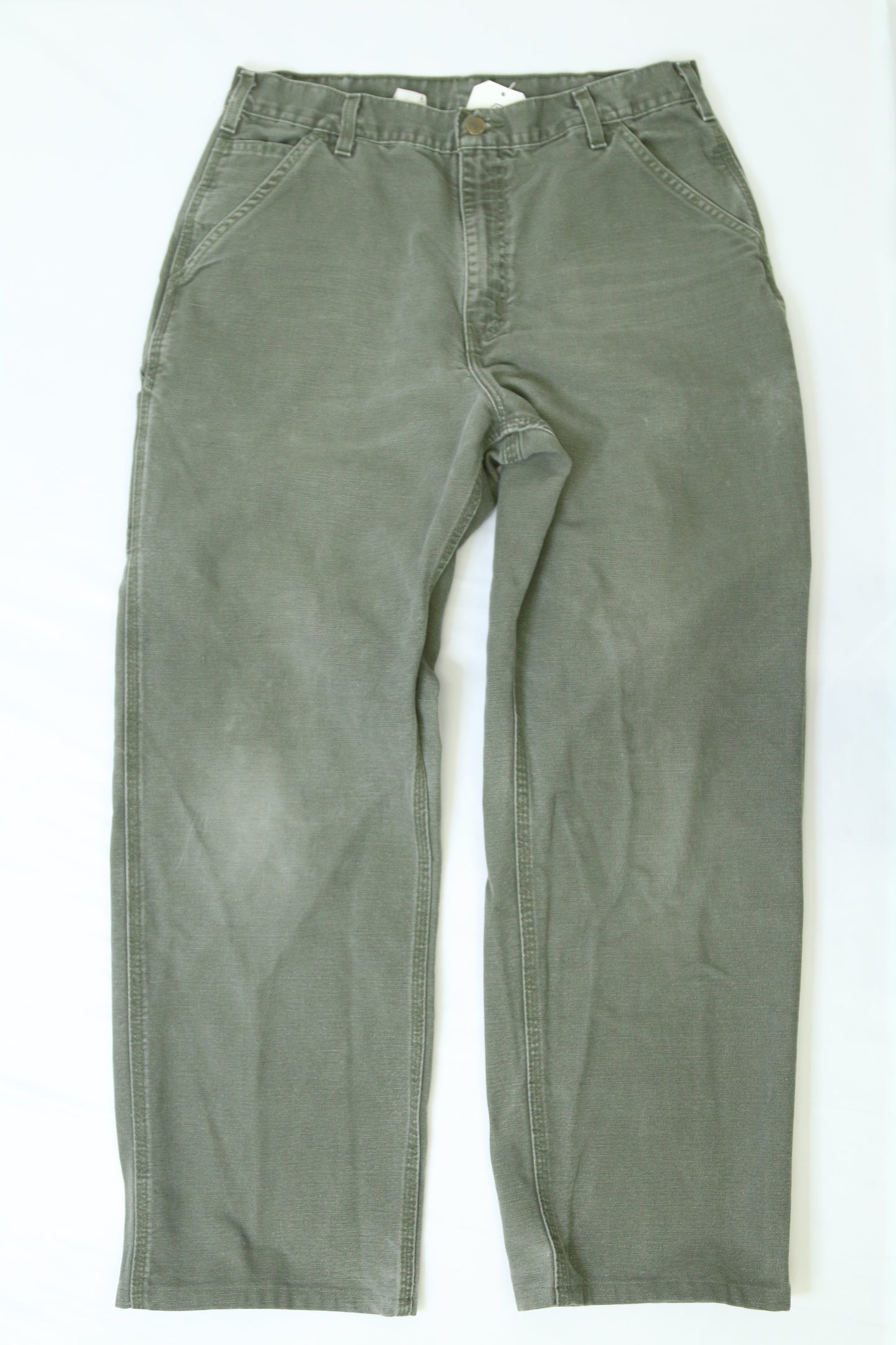 Men's Vintage Sage Green Carhartt Carpenter Pants Size 32"