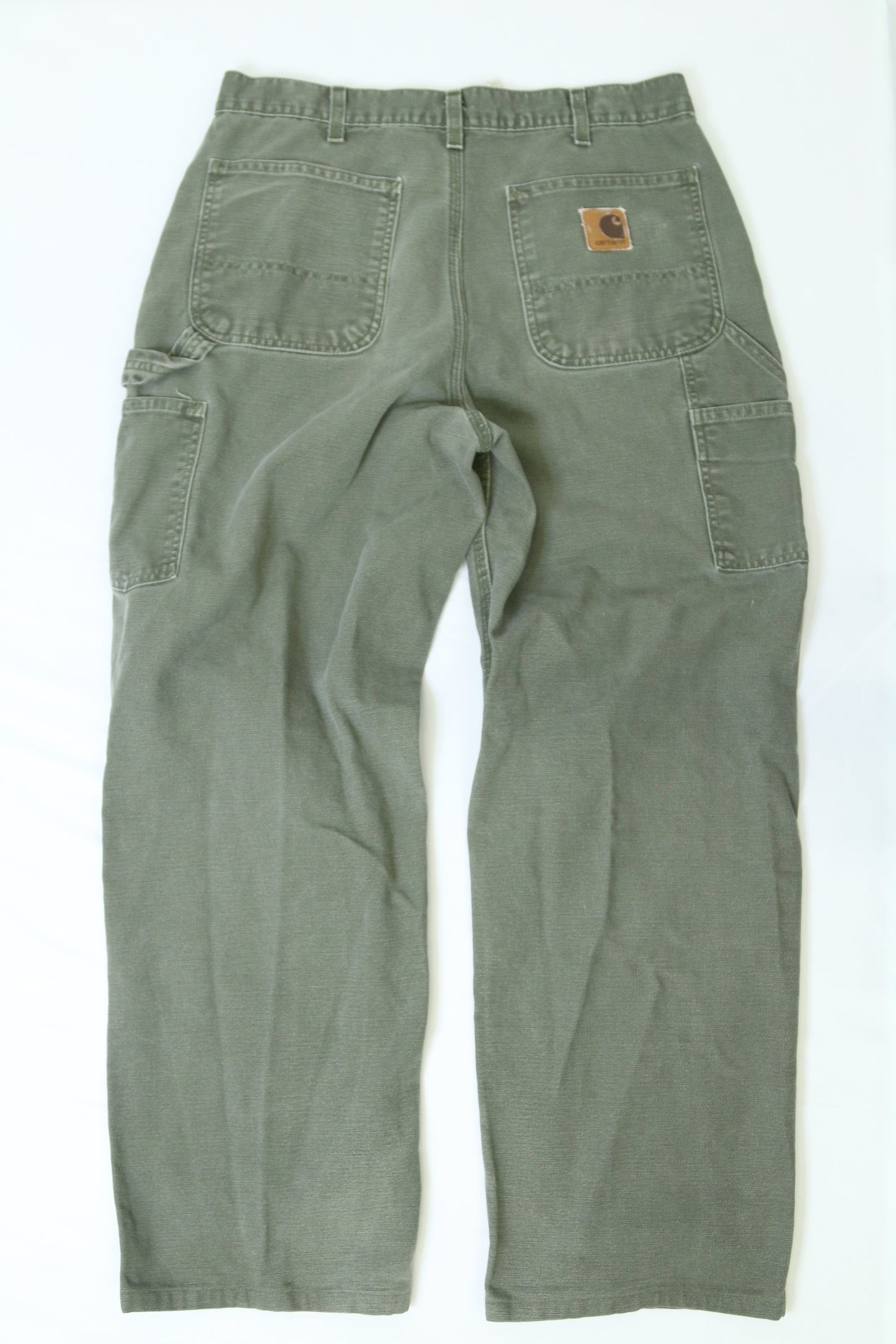 Men's Vintage Sage Green Carhartt Carpenter Pants Size 32"