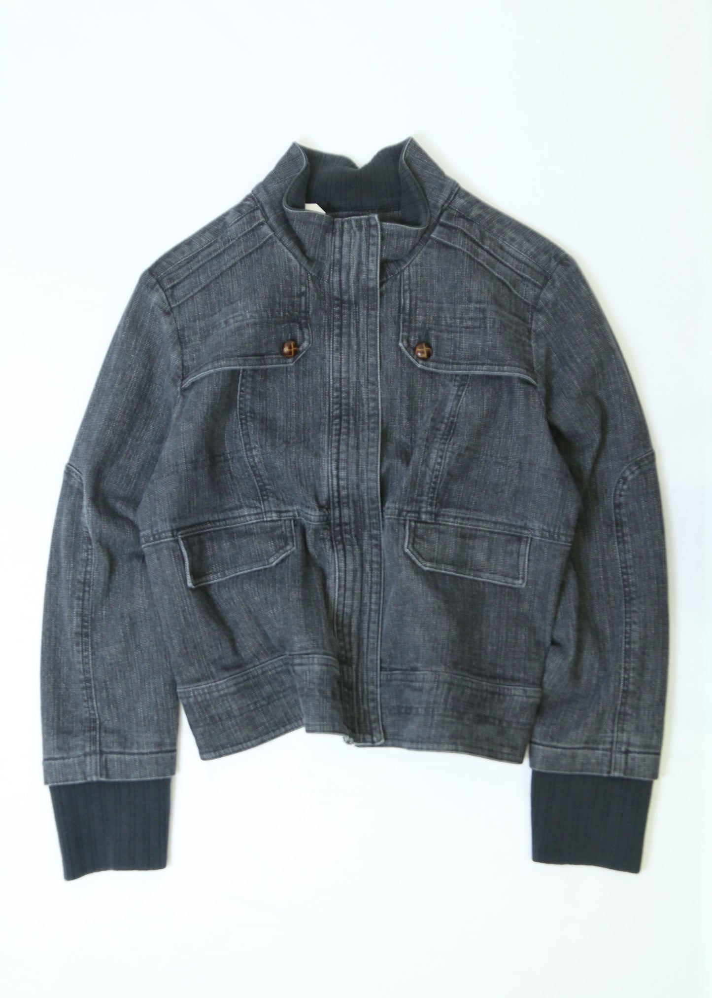 Women's FDJ French Dressing Denim Zip-front Jacket Size XL