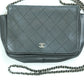 Women's Vintage Chanel Classic Black Quilted Calfskin Clutch