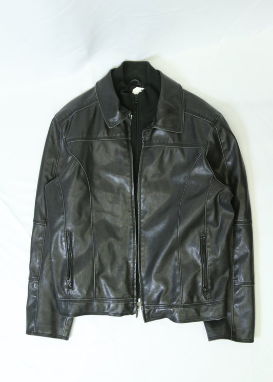 Men's David Bitton Faux Leather Buffalo Jacket Size Large