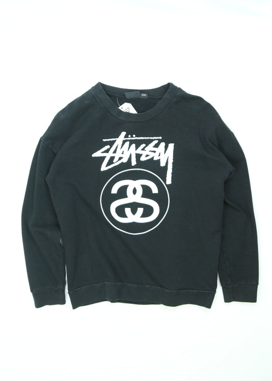 Men's Stussy Basic Logo Crewneck Sweater Size Small