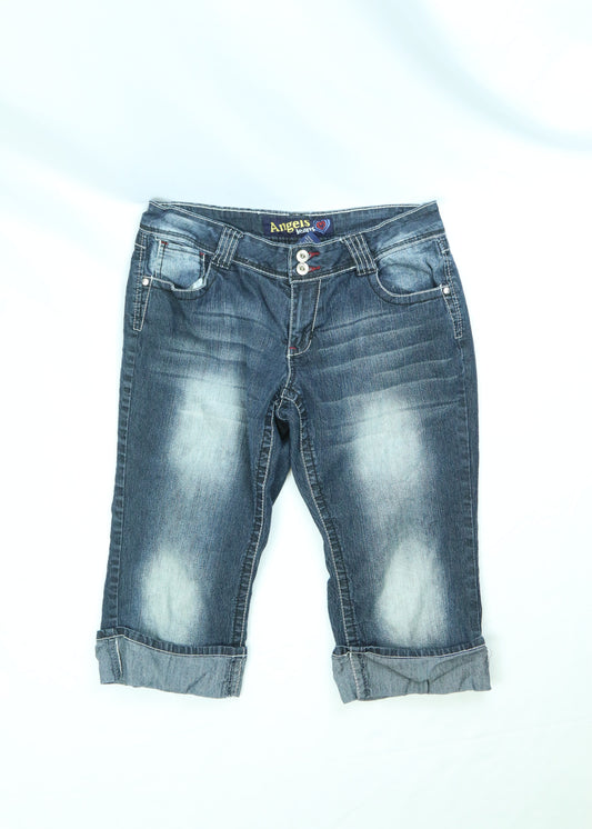Women's Vintage Y2K Angels Jeans Cropped Capris Size 13