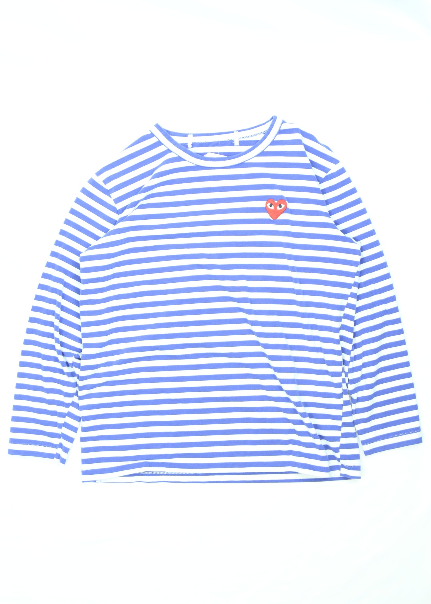 Men's Comme des Garçons Play Striped Long-Sleeve T-shirt Size Small