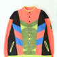 Men's Vintage Adidas Multicolour Fleece Pullover Size Medium