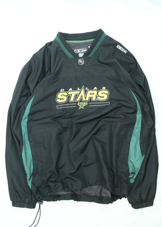 Men's Vintage 90s CCM Dallas Stars NHL Pullover Windbreaker Jacket Size XL