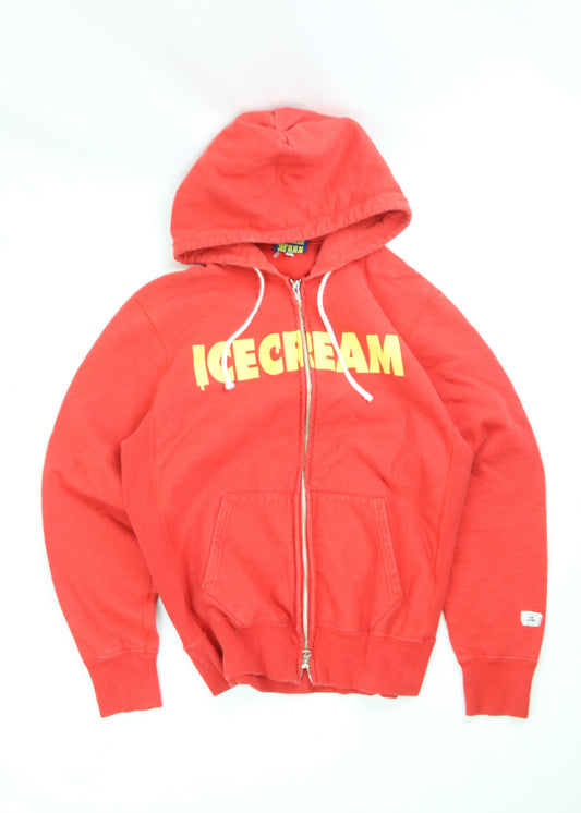 Men's Red Billionaire Boys Club (BBC) ICECREAM Zip Up Hoodie Size Medium