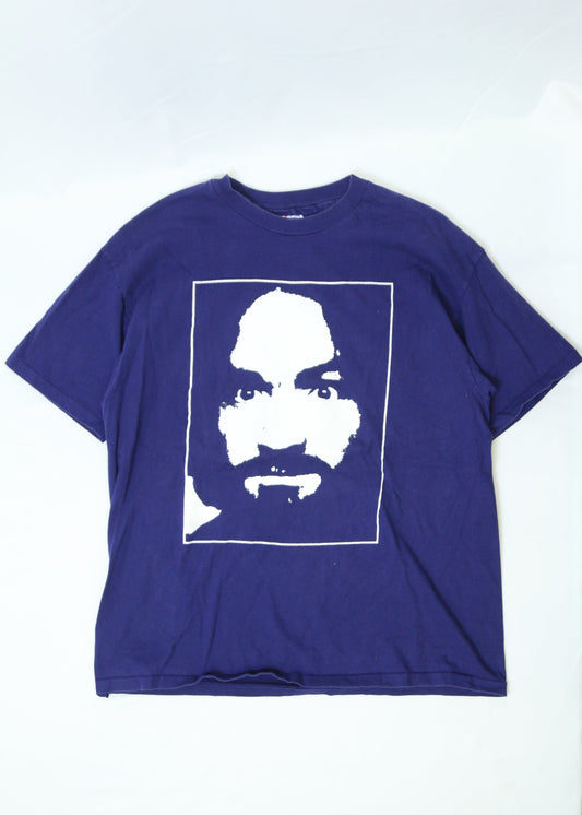 Men's Vintage Charles Manson "Charlie Don't Surf" T-Shirt Size XL