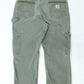 Men's Olive Green Carhartt Ripstop Cargo Pants Size 34"