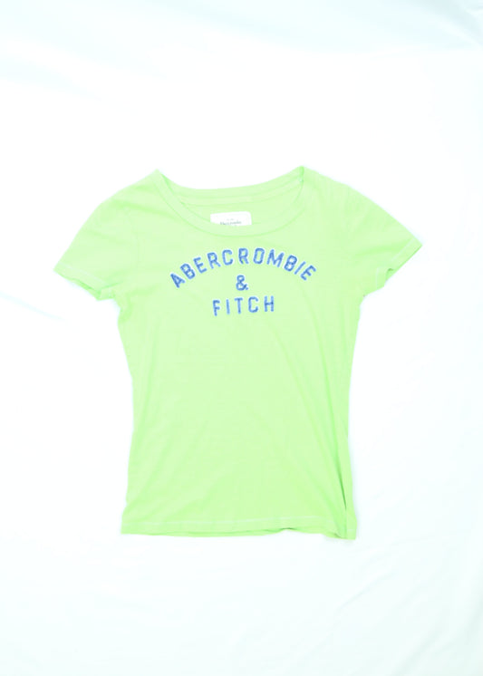 Women's Light Green Abercrombie & Fitch Short Sleeve Graphic T-shirt Size Small