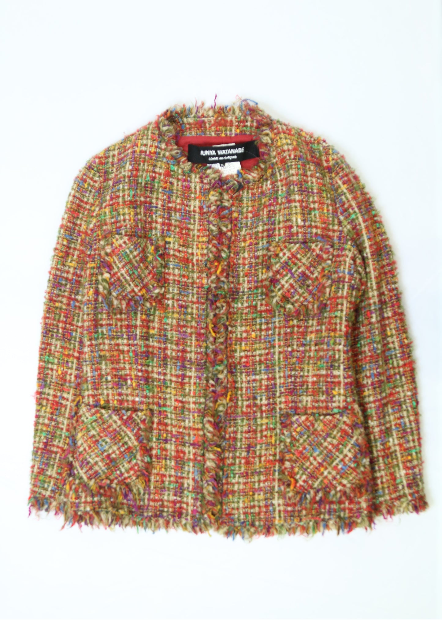 Women's Junya Watanabe Multicolor Tweed Jacket Size Medium